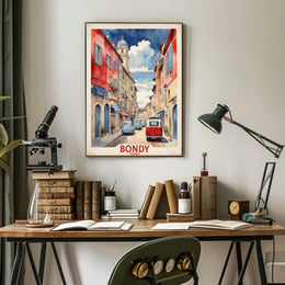 Charming Street Scene in Bondy France Urban or Cityscape Poster PosterGoat