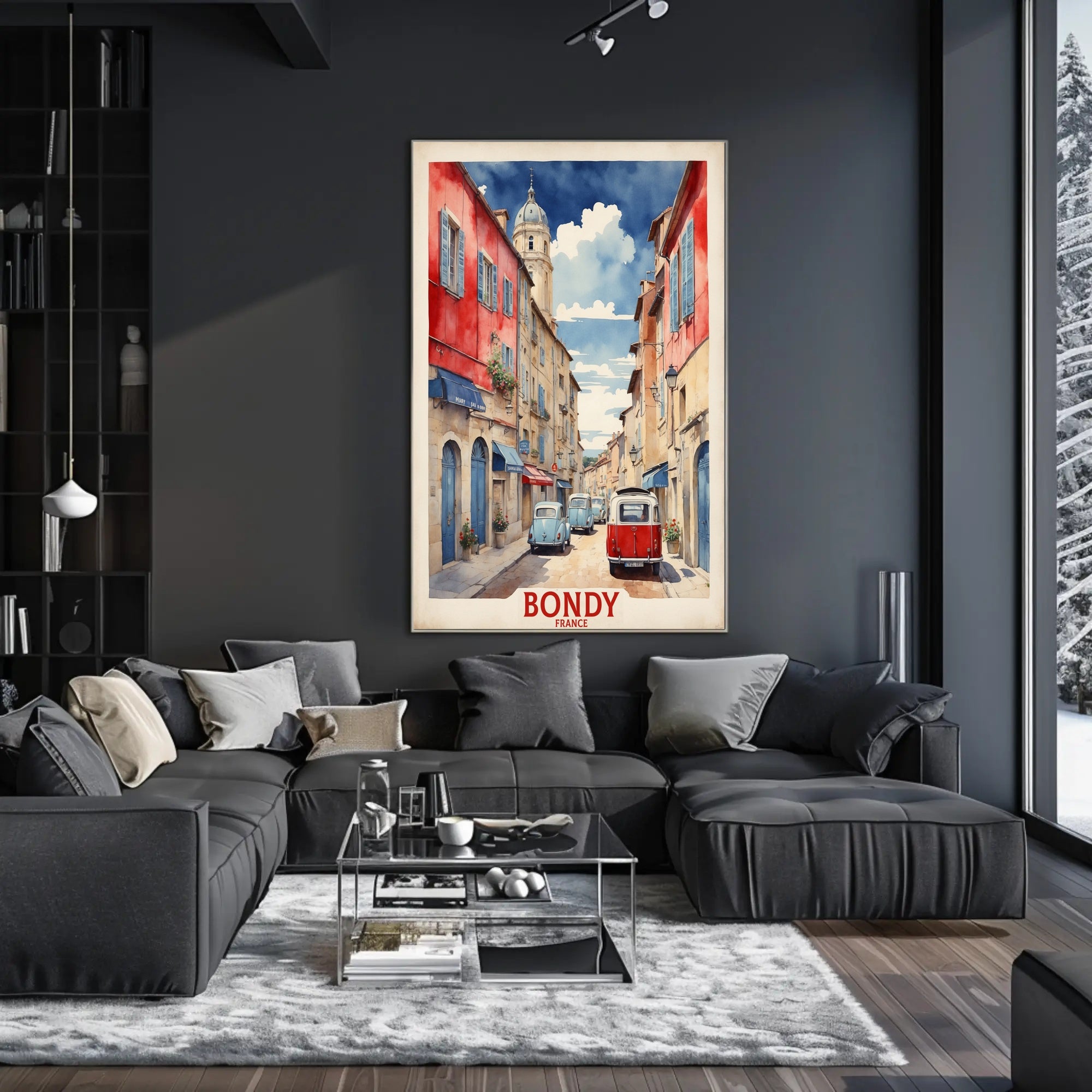 Charming Street Scene in Bondy France Urban or Cityscape Poster PosterGoat