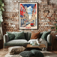 Charming Street Scene in Bondy France Urban or Cityscape Poster PosterGoat
