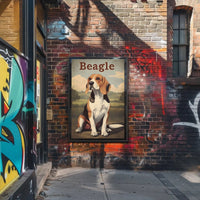 Charming Vintage Beagle Illustration Poster PosterGoat