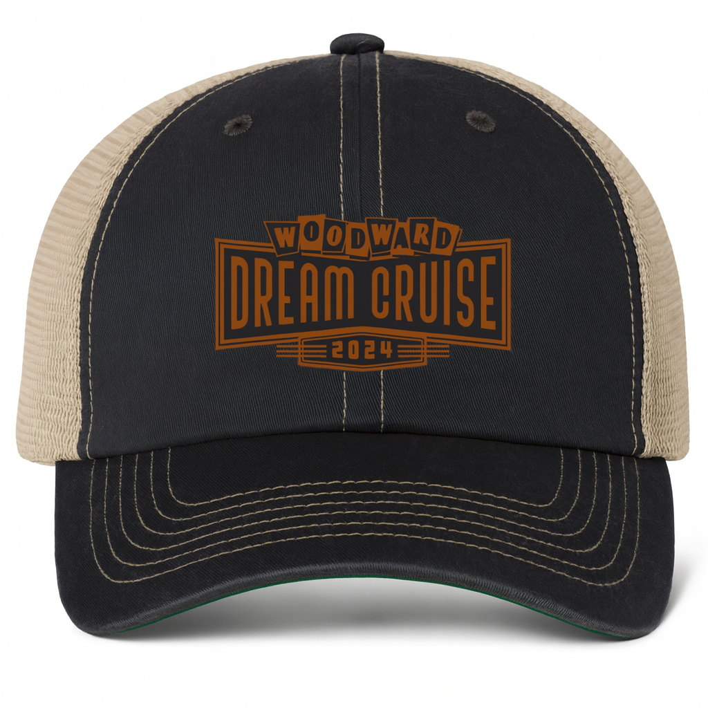 Woodward Dream Cruise 2024 Leather Patch Mesh Back Official Hat