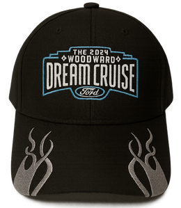 Woodward Dream Cruise 2024 Ford Wordmark Racing Flames Hat