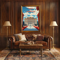 Château de Versailles Vintage Travel Illustration Poster PosterGoat