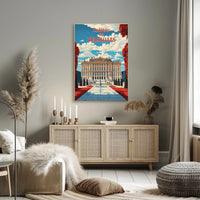 Château de Versailles Vintage Travel Illustration Poster PosterGoat