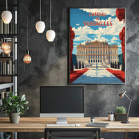 Château de Versailles Vintage Travel Illustration Poster PosterGoat