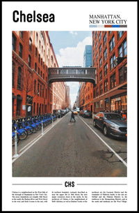 Chelsea Urban Scene, Manhattan Street Travel Poster PosterGoat