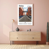 Chelsea Urban Scene, Manhattan Street Travel Poster PosterGoat