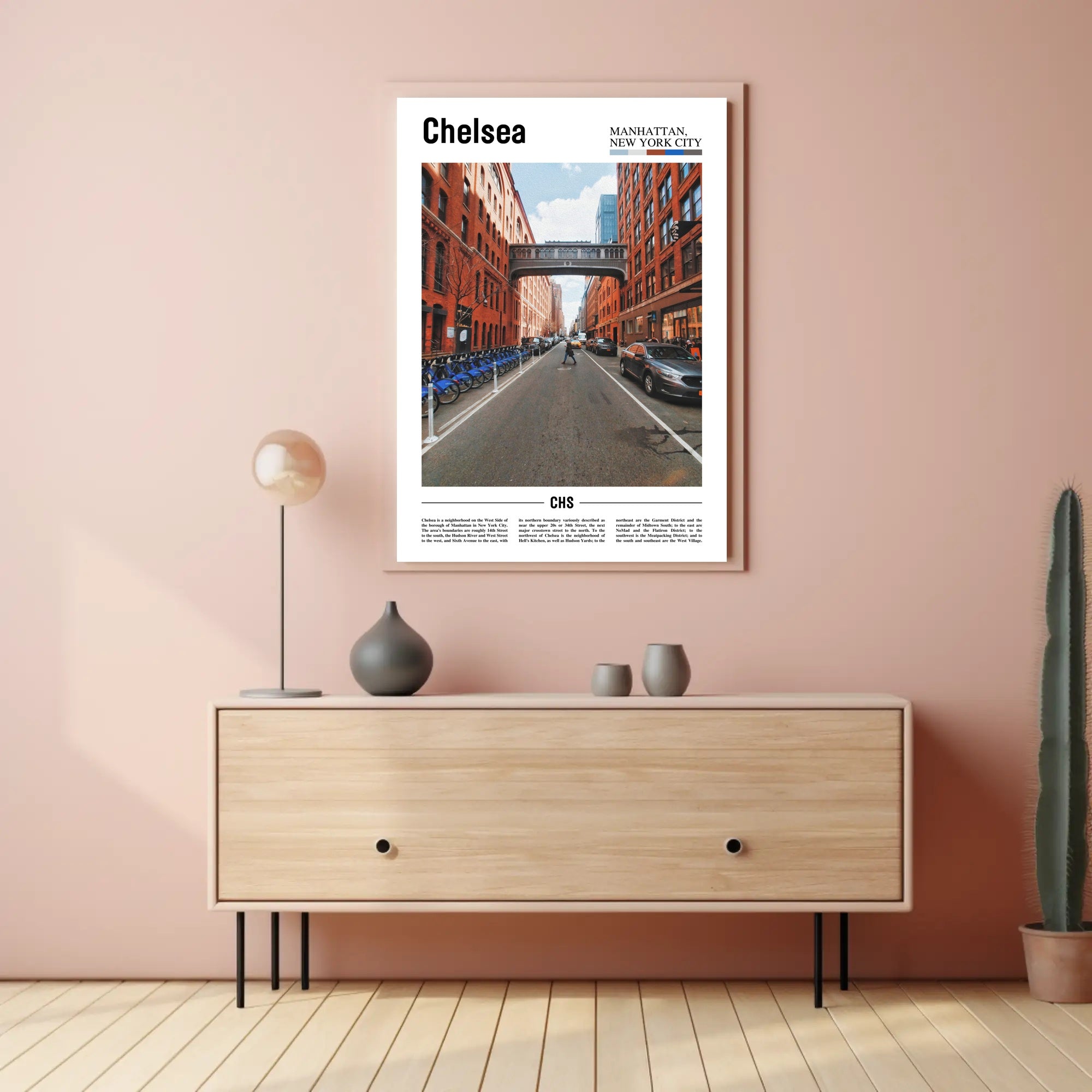 Chelsea Urban Scene, Manhattan Street Travel Poster PosterGoat