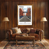Chelsea Urban Scene, Manhattan Street Travel Poster PosterGoat