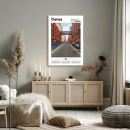 Chelsea Urban Scene, Manhattan Street Travel Poster PosterGoat