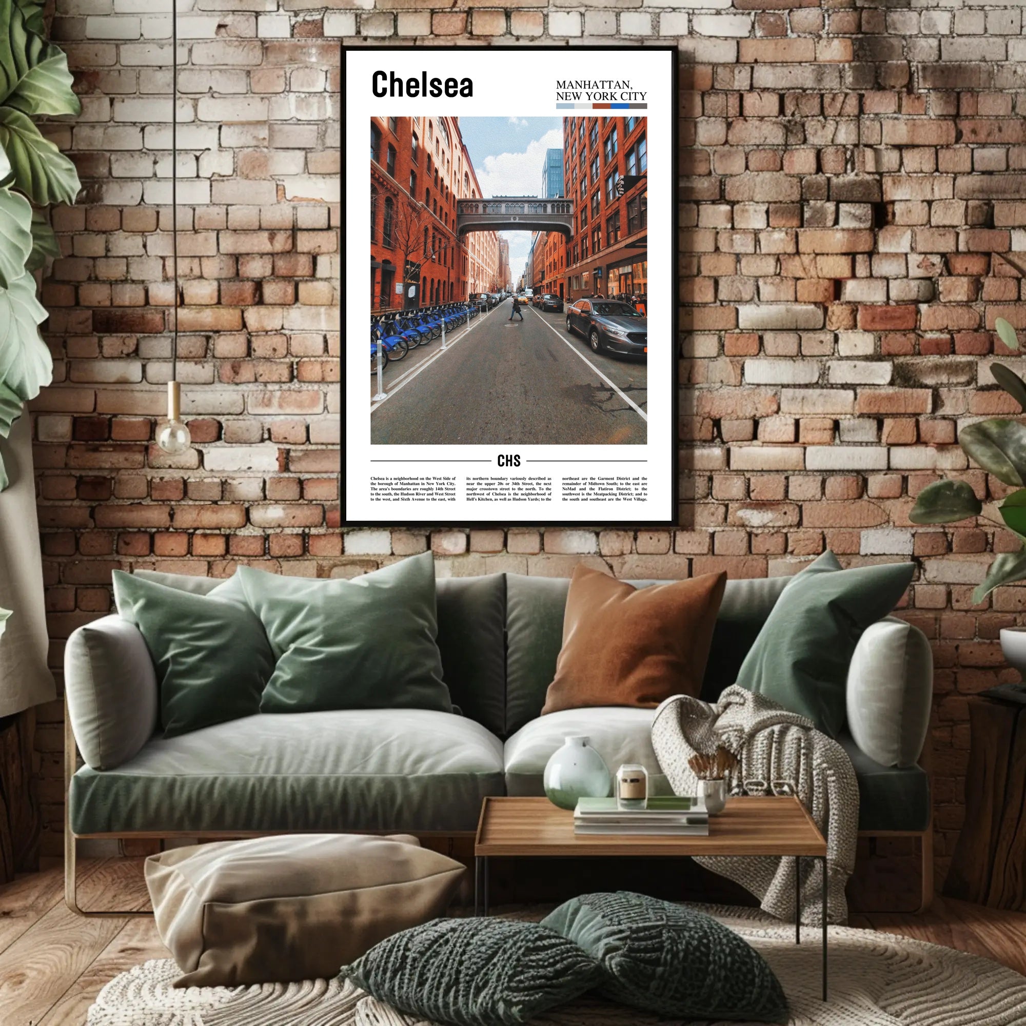 Chelsea Urban Scene, Manhattan Street Travel Poster PosterGoat