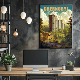 Chernobyl Nature Reclamation Urban or Cityscape Poster PosterGoat