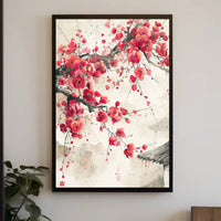 Cherry Blossom Harmony: East Asian Art Poster PosterGoat