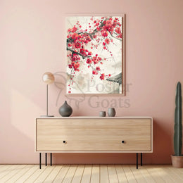 Cherry Blossom Harmony: East Asian Art Poster PosterGoat