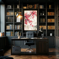 Cherry Blossom Harmony: East Asian Art Poster PosterGoat