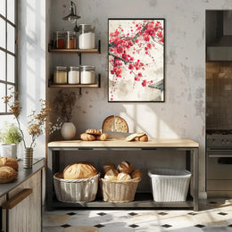 Cherry Blossom Harmony: East Asian Art Poster PosterGoat