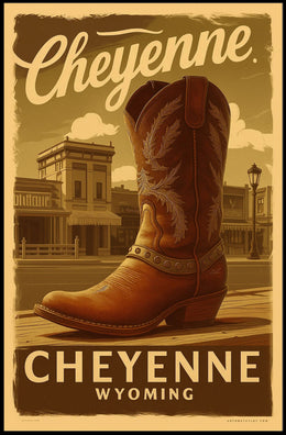Cheyenne Cowboy Boot Poster - Cultural or Heritage Poster PosterGoat