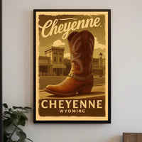 Cheyenne Cowboy Boot Poster - Cultural or Heritage Poster PosterGoat