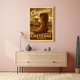Cheyenne Cowboy Boot Poster - Cultural or Heritage Poster PosterGoat