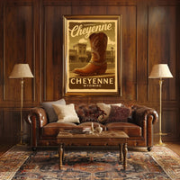 Cheyenne Cowboy Boot Poster - Cultural or Heritage Poster PosterGoat