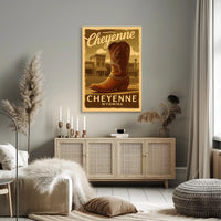 Cheyenne Cowboy Boot Poster - Cultural or Heritage Poster PosterGoat