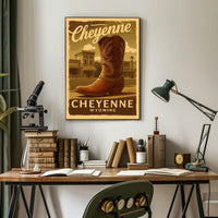 Cheyenne Cowboy Boot Poster - Cultural or Heritage Poster PosterGoat