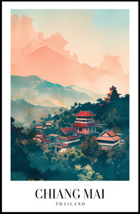 Chiang Mai Landscape Art: Travel Poster PosterGoat
