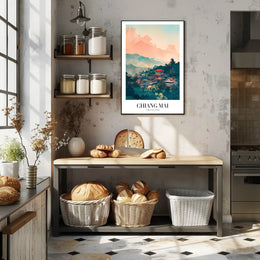 Chiang Mai Landscape Art: Travel Poster PosterGoat