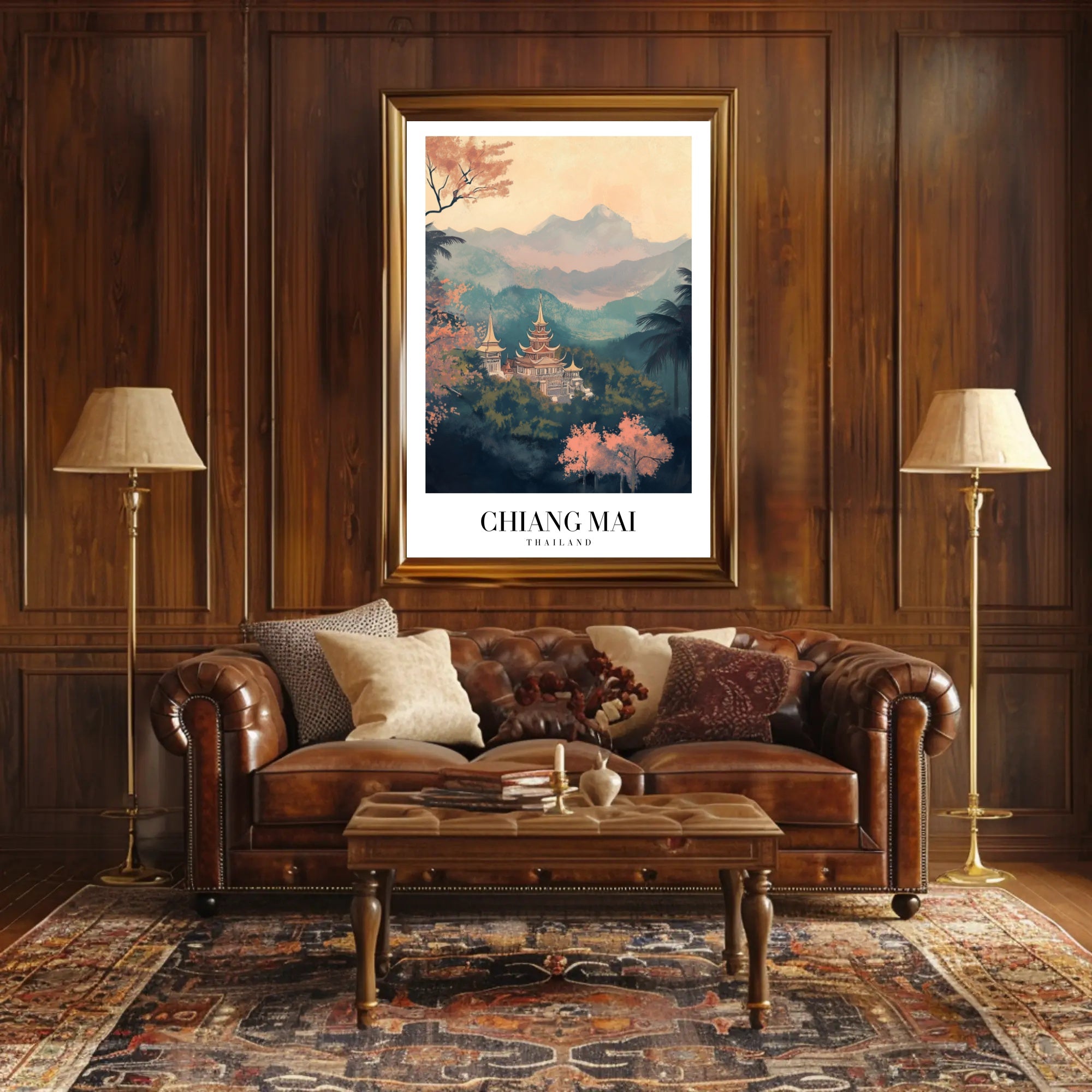 Chiang Mai Landscape Artistry: Tranquil Travel Poster PosterGoat