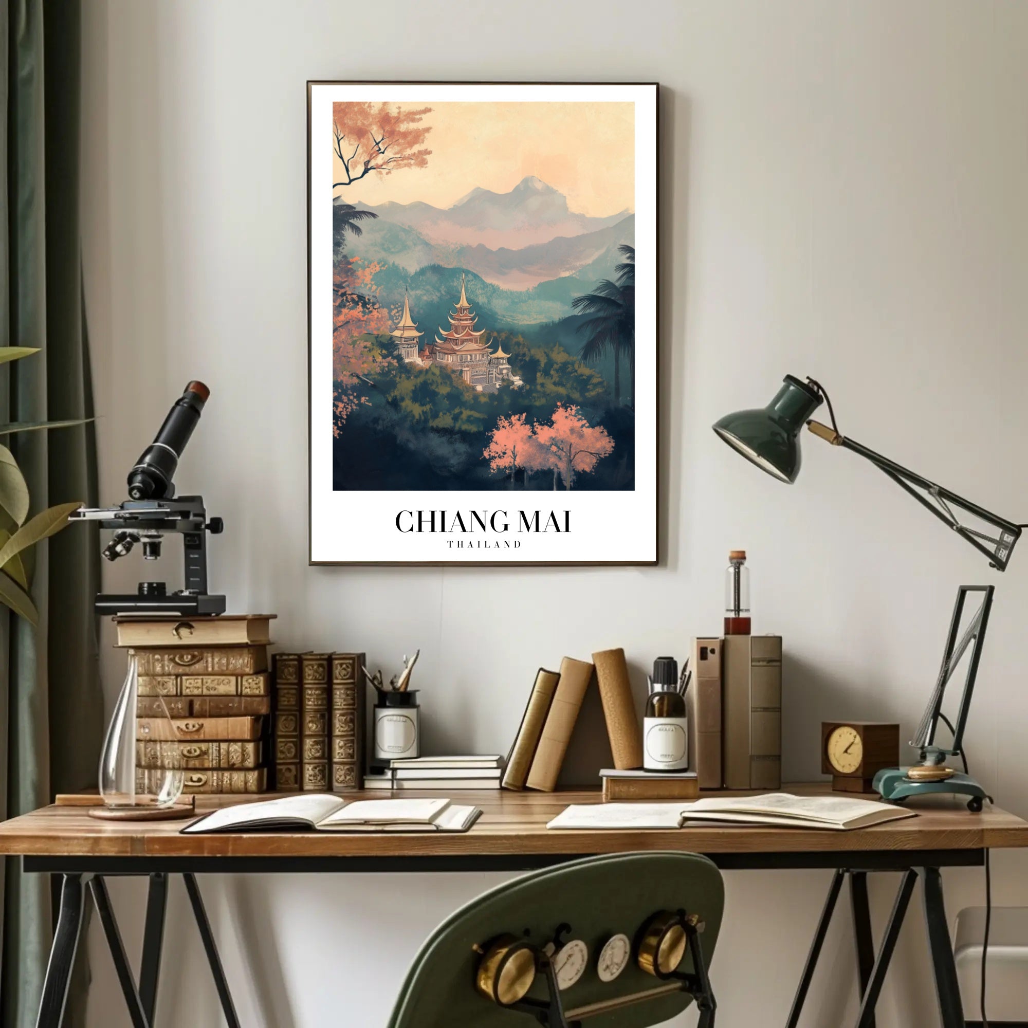 Chiang Mai Landscape Artistry: Tranquil Travel Poster PosterGoat