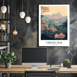 Chiang Mai Landscape Artistry: Tranquil Travel Poster PosterGoat