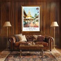 Chiang Mai Temple Scene Cultural Heritage Poster PosterGoat
