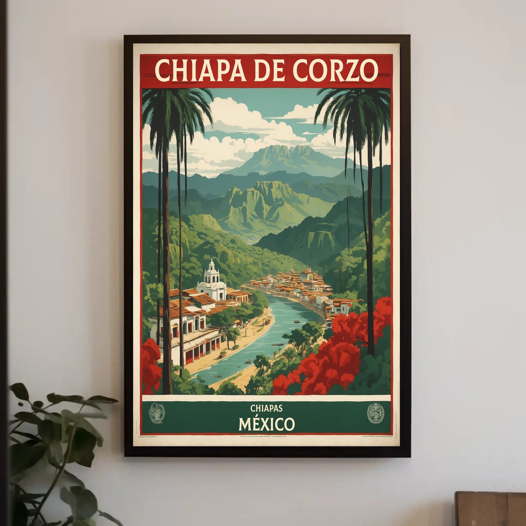 Chiapa de Corzo Scenic Travel Poster PosterGoat