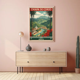 Chiapa de Corzo Scenic Travel Poster PosterGoat