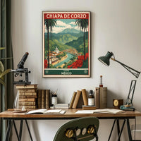 Chiapa de Corzo Scenic Travel Poster PosterGoat