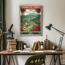 Chiapa de Corzo Scenic Travel Poster PosterGoat