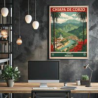 Chiapa de Corzo Scenic Travel Poster PosterGoat