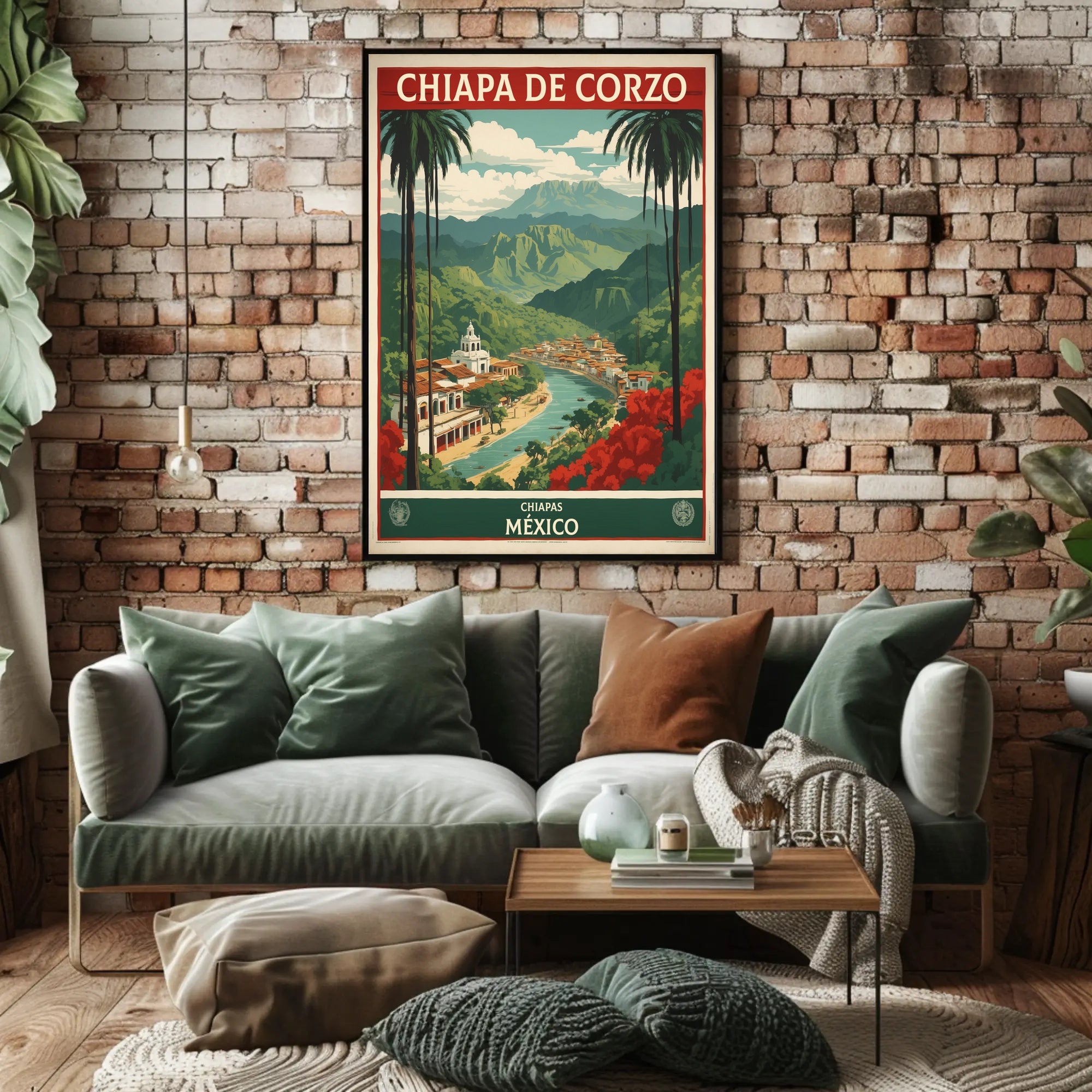 Chiapa de Corzo Scenic Travel Poster PosterGoat