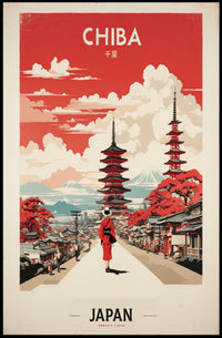 Chiba Japan Vintage Travel Poster PosterGoat