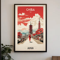 Chiba Japan Vintage Travel Poster PosterGoat
