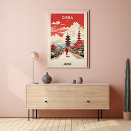 Chiba Japan Vintage Travel Poster PosterGoat