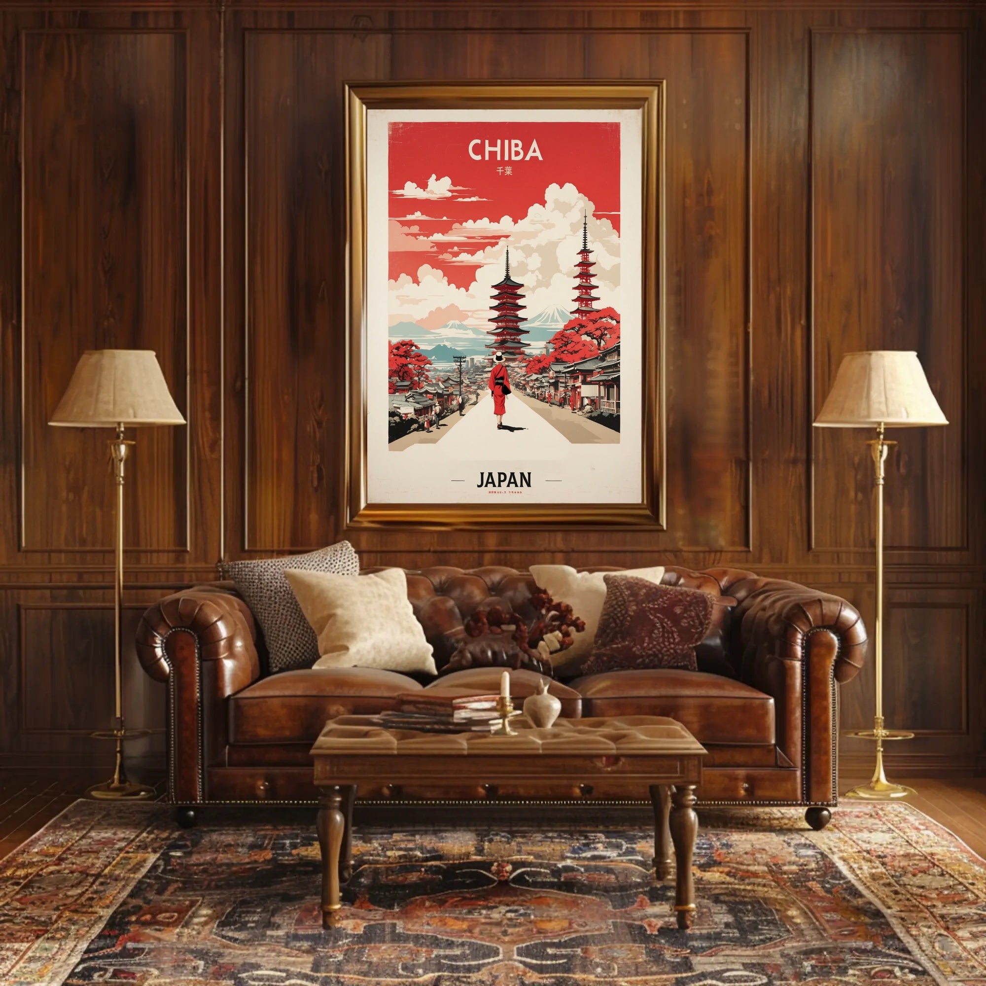 Chiba Japan Vintage Travel Poster PosterGoat