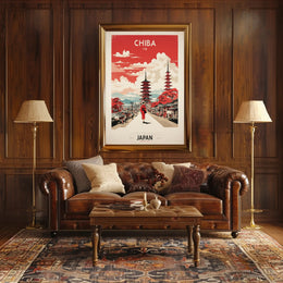 Chiba Japan Vintage Travel Poster PosterGoat