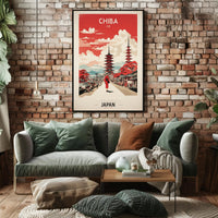 Chiba Japan Vintage Travel Poster PosterGoat