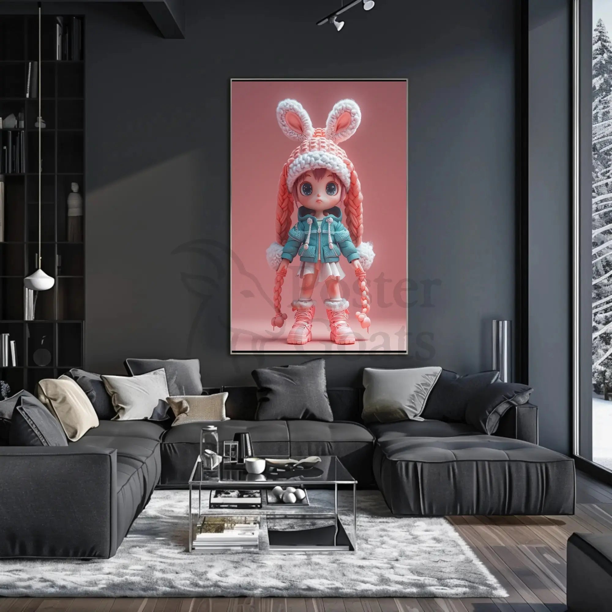 Chibi Winter Wonderland Poster - Abstract, Artistic, or Pop Culture Poster PosterGoat