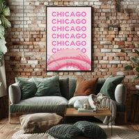 Chicago Cityscape Celebration Travel Poster PosterGoat