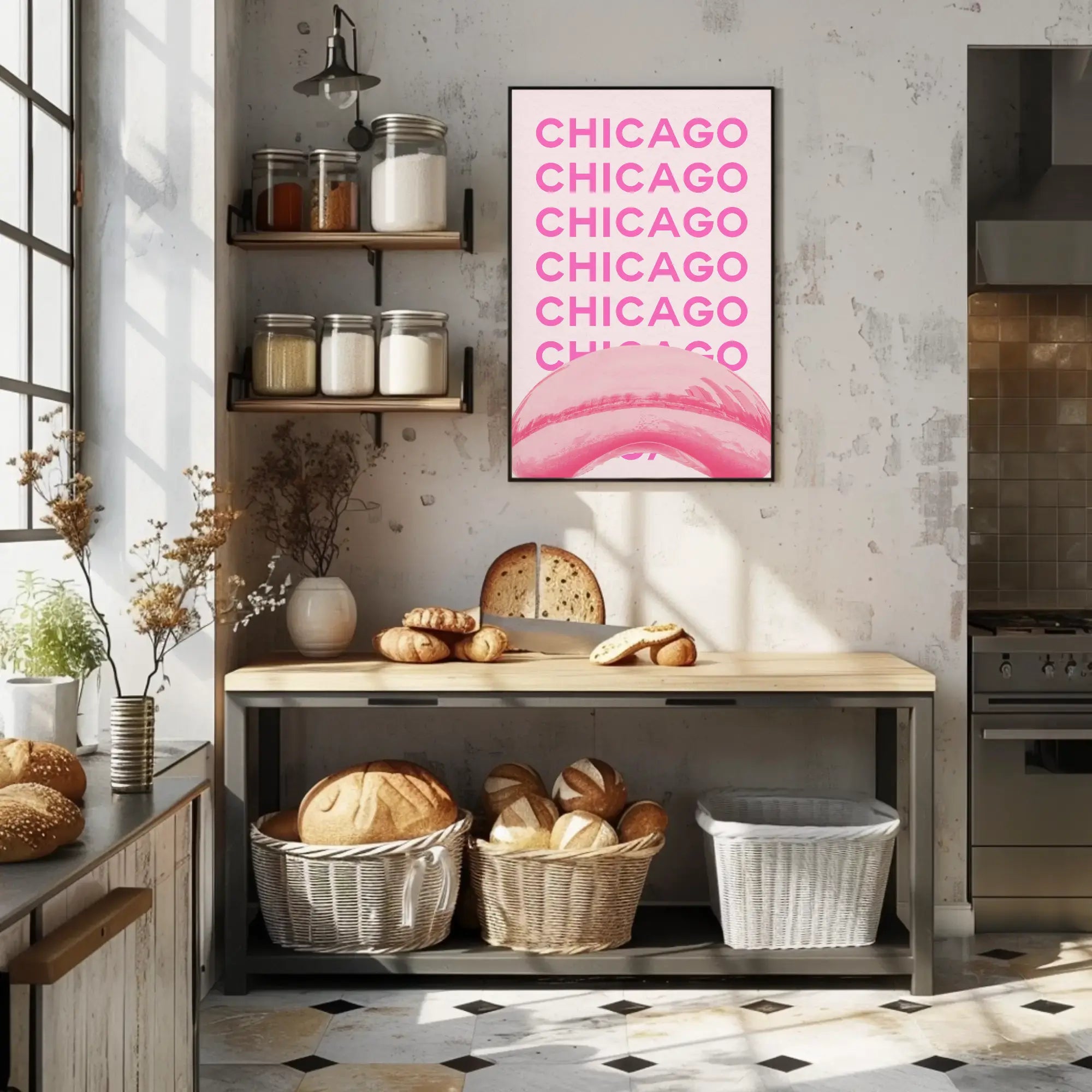 Chicago Cityscape Celebration Travel Poster PosterGoat