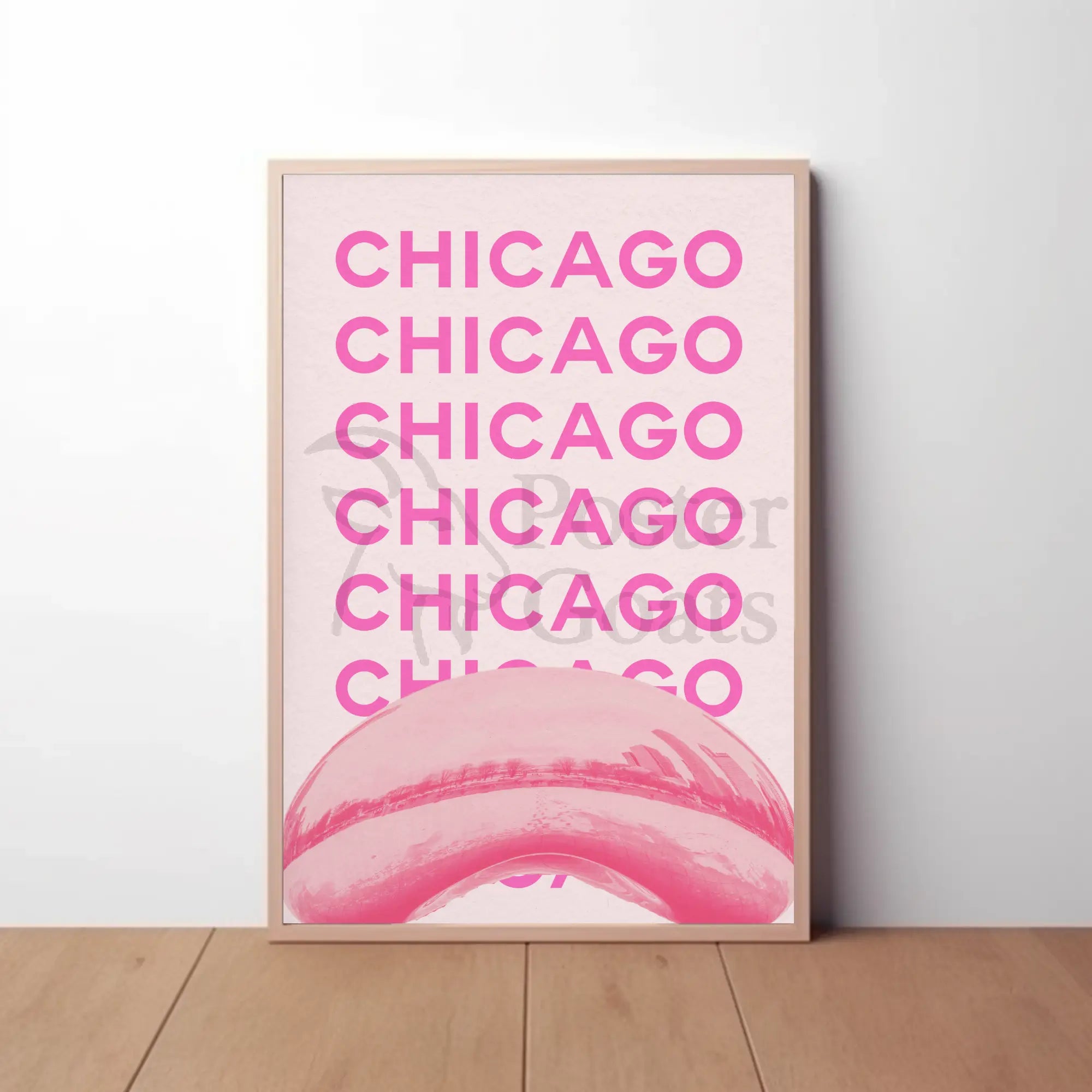 Chicago Cityscape Celebration Travel Poster PosterGoat
