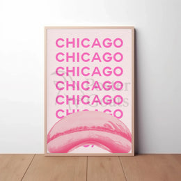 Chicago Cityscape Celebration Travel Poster PosterGoat