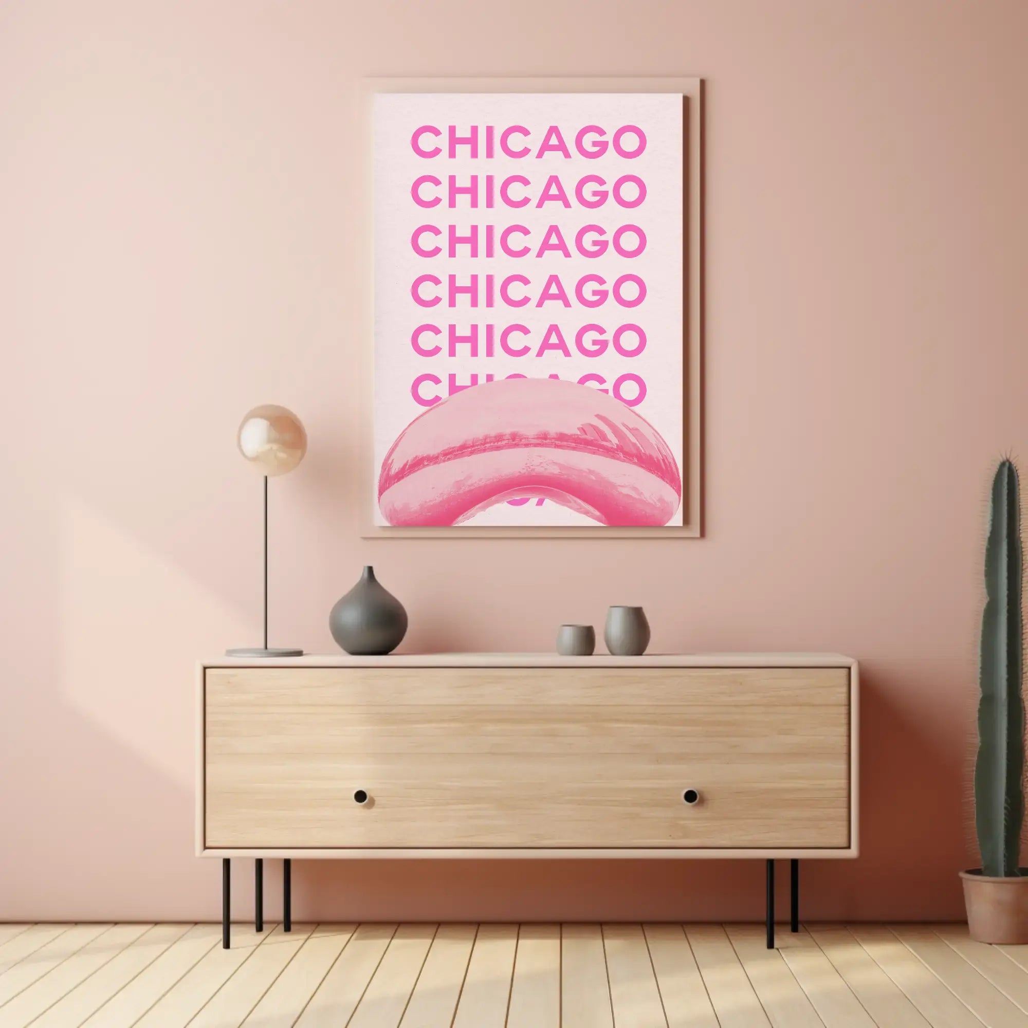 Chicago Cityscape Celebration Travel Poster PosterGoat